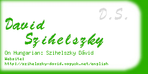 david szihelszky business card